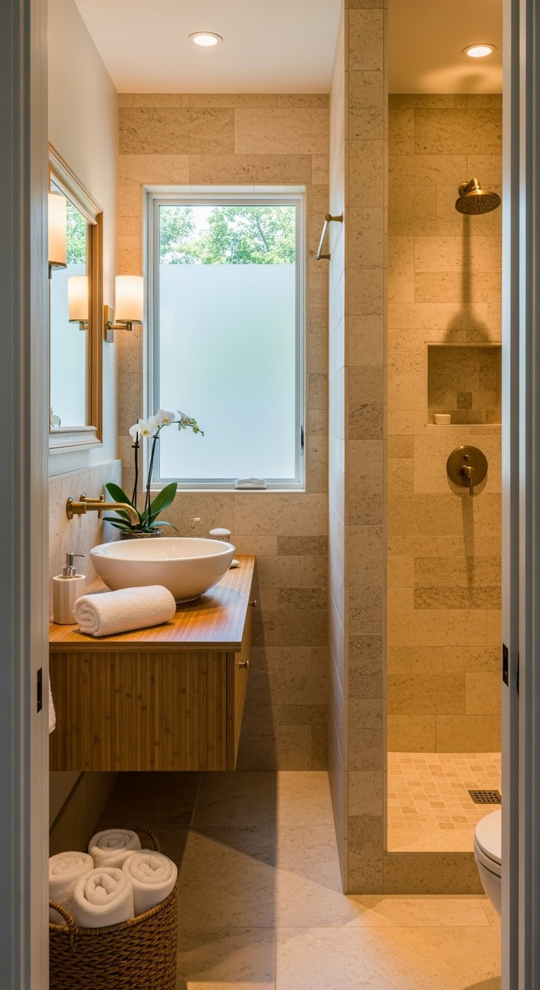 beige stone bamboo spa retreat