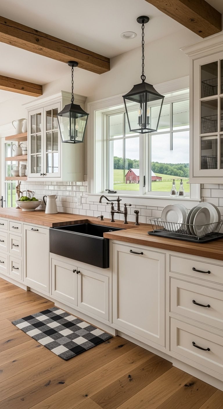 black fireclay farmhouse sink