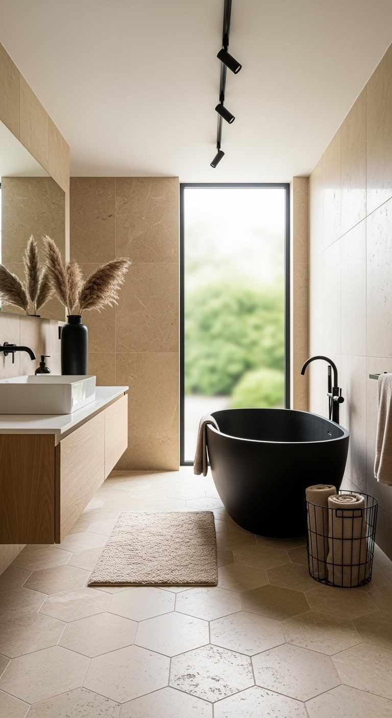 black freestanding tub sanctuary