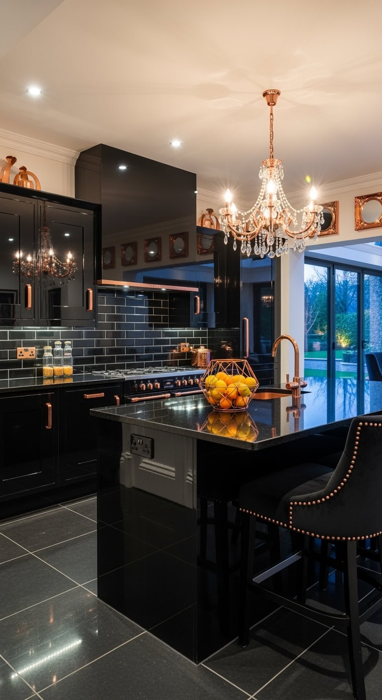 black lacquer copper glamour