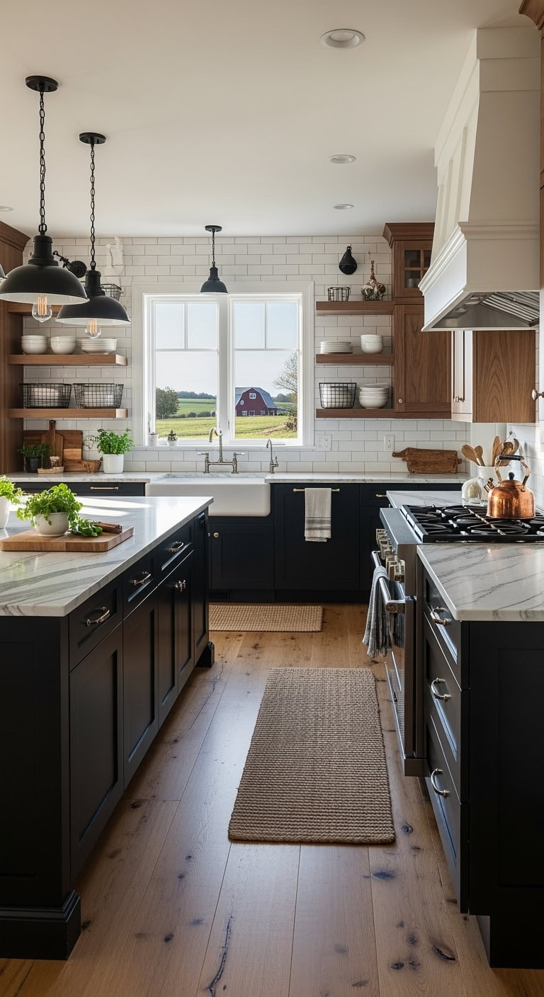 black lowers natural uppers