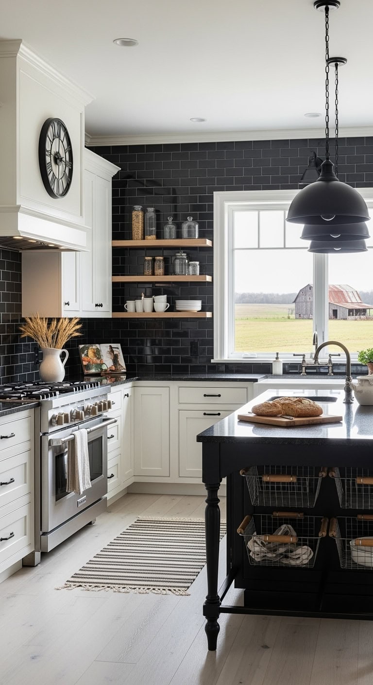 black subway tile drama