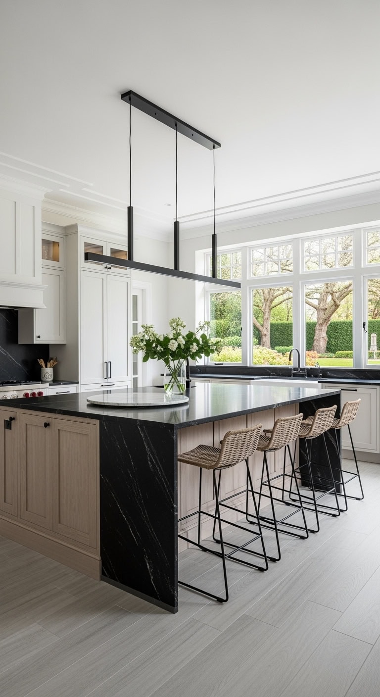 black waterfall oak peninsula