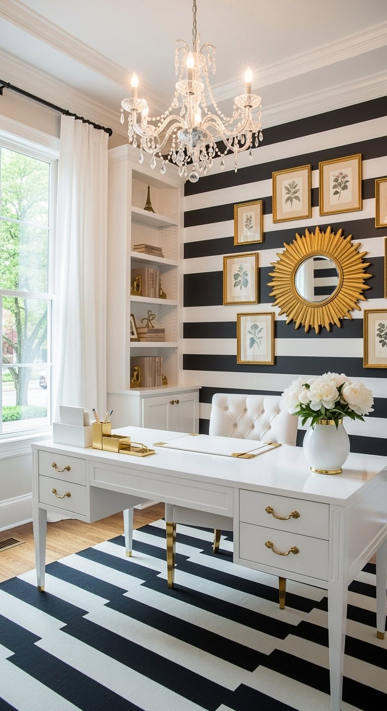 black white gilt elegance