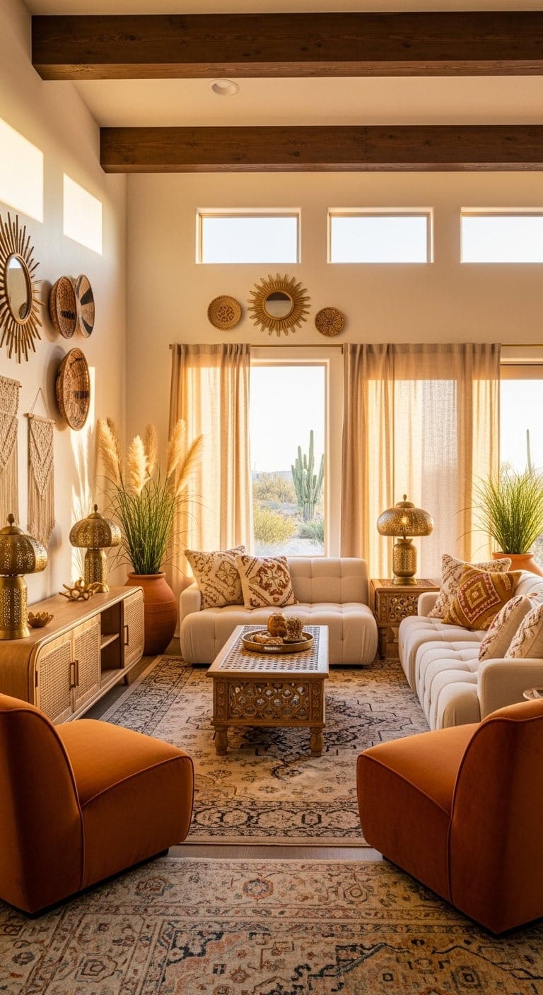boho chic beige moroccan luxe
