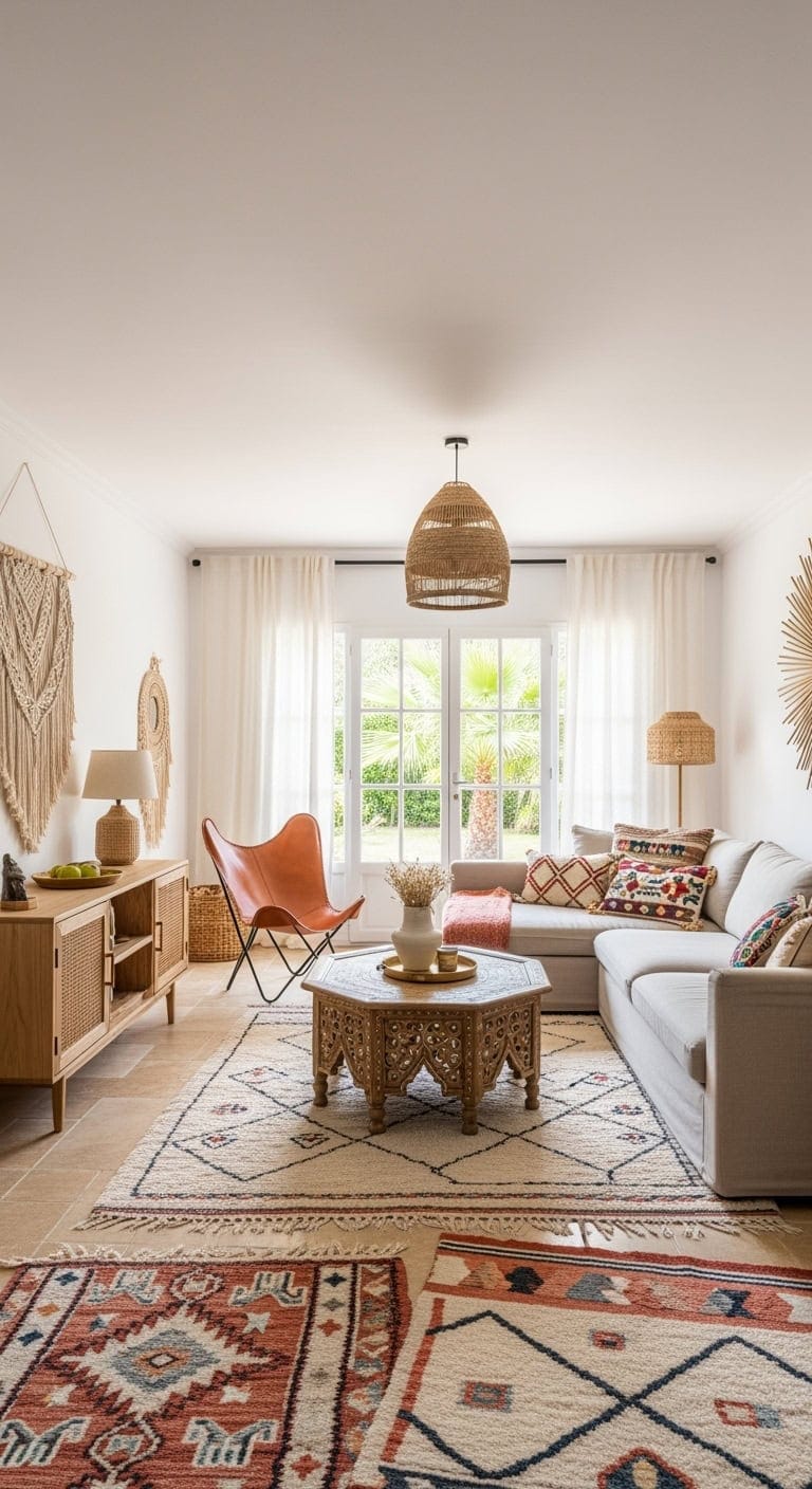 boho layered warm neutral