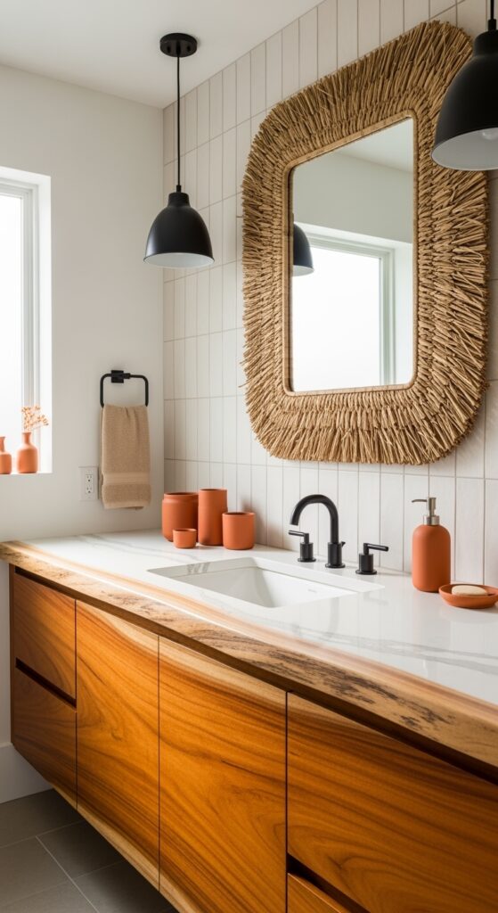 23 Gorgeous Orange Bathroom Ideas