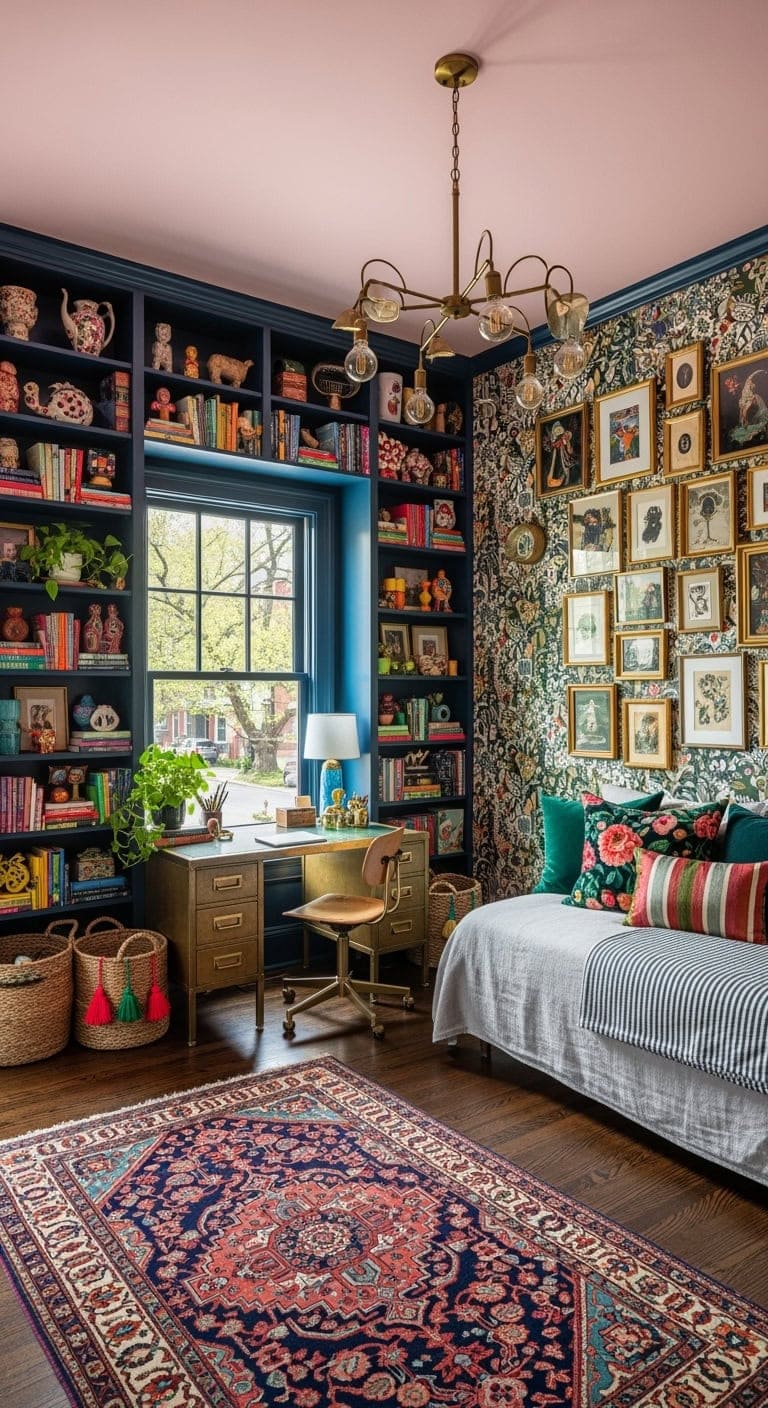 bold eclectic maximalist bedroom