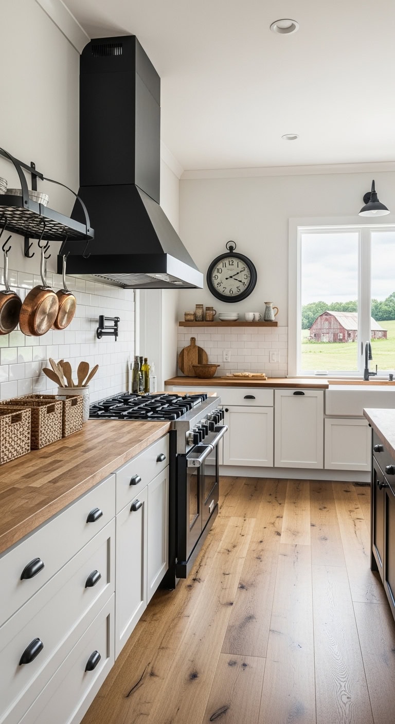 bold matte black range hood