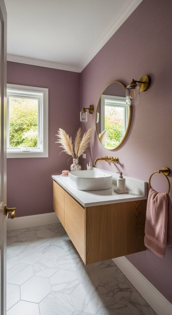 32 Stunning Mauve Bathroom Ideas