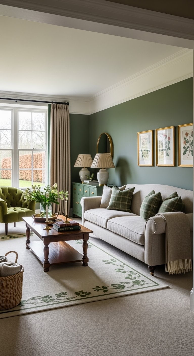 bottle green english cottage