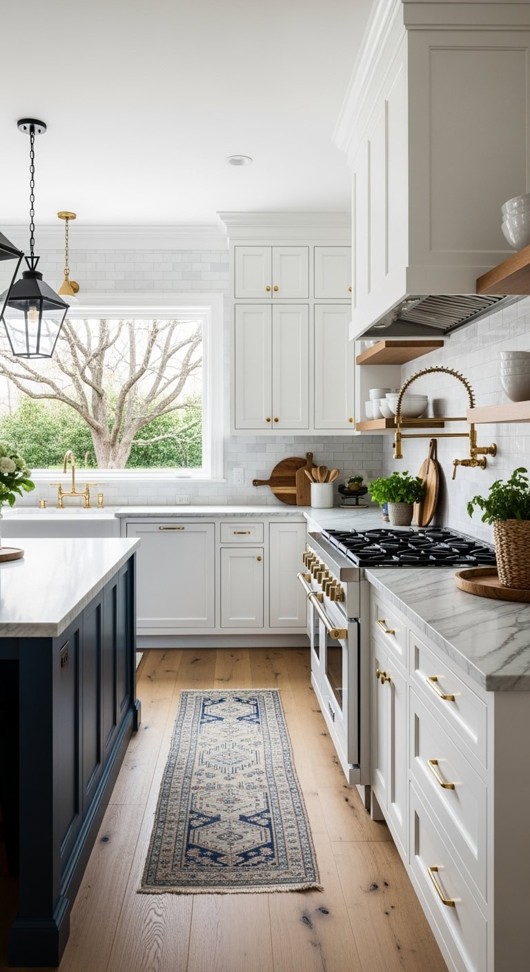 brass pot filler above range