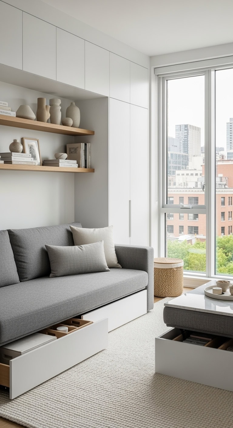 built in concealed storage solutions