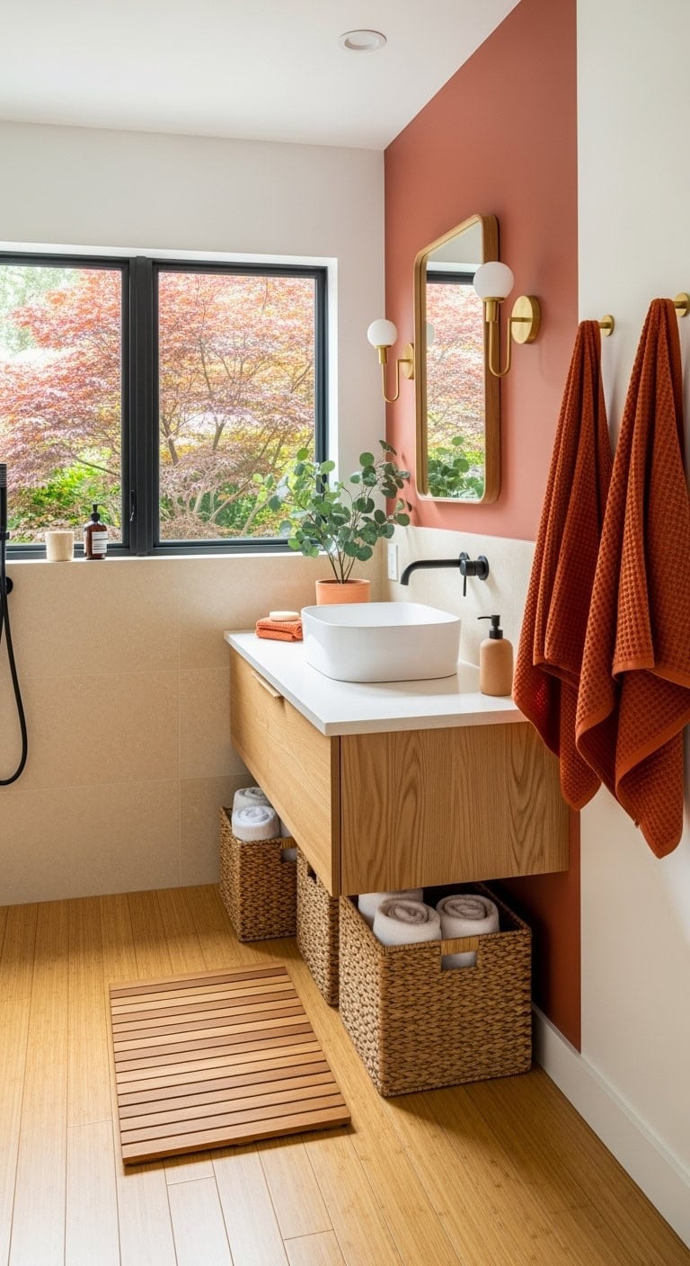 burnt orange nordic spa retreat