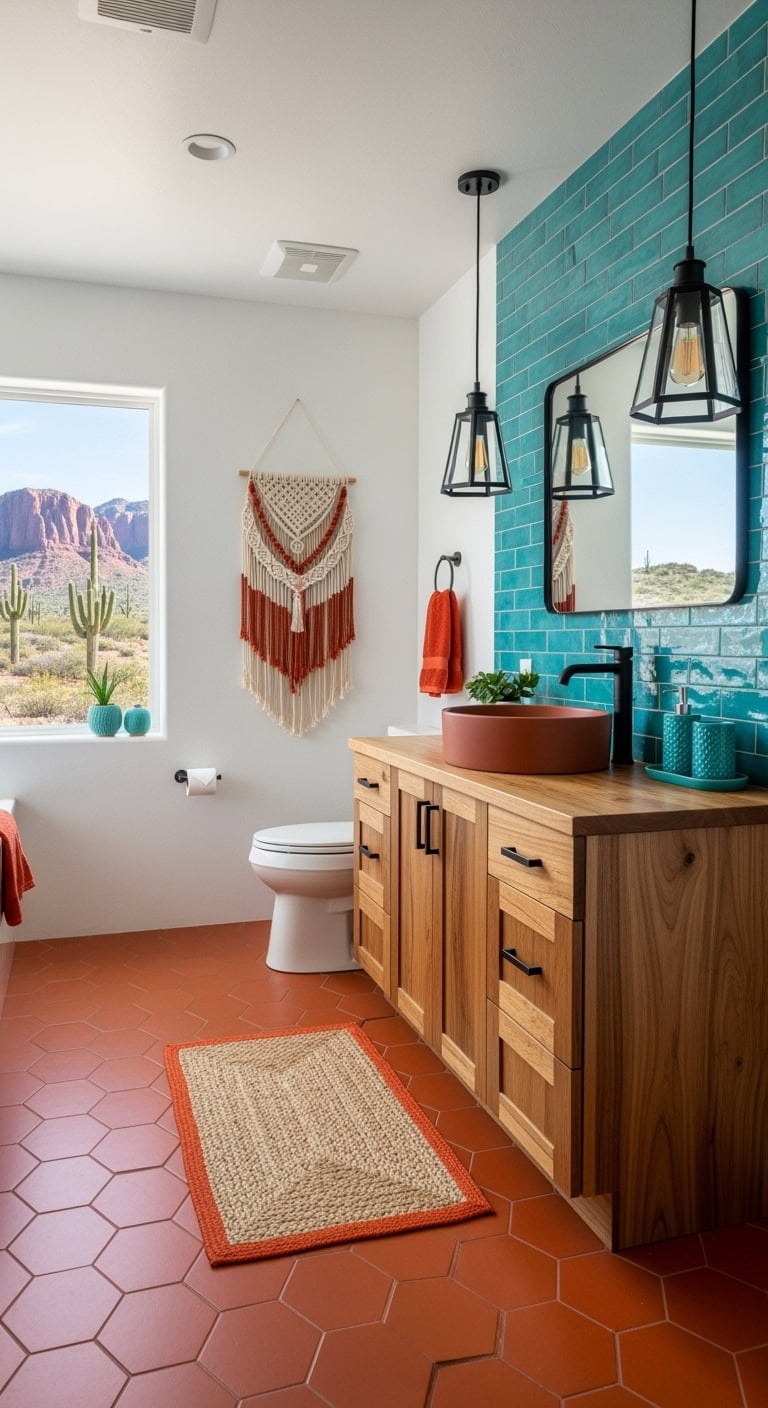 burnt orange turquoise desert boutique