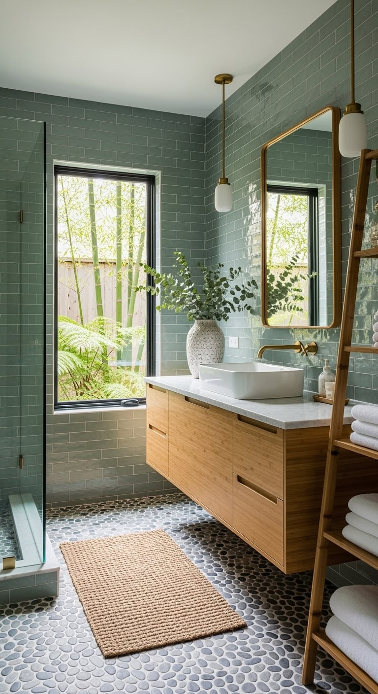 celadon bamboo spa bathroom