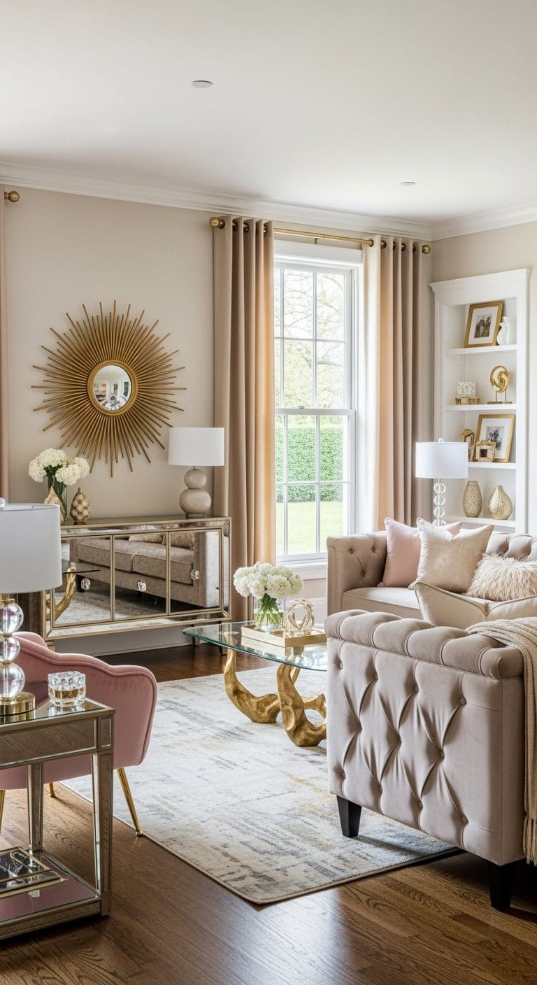 champagne velvet with gold