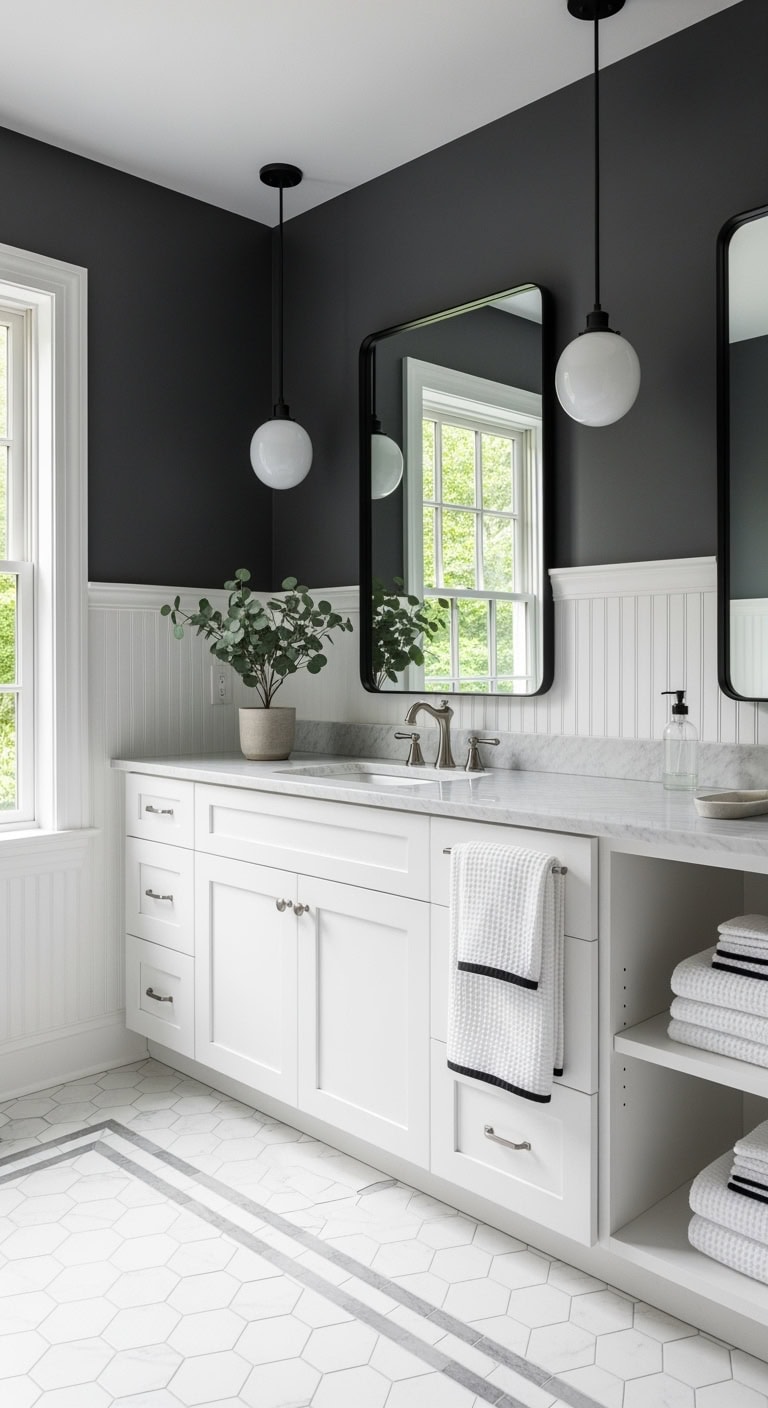 charcoal feature wall elegance