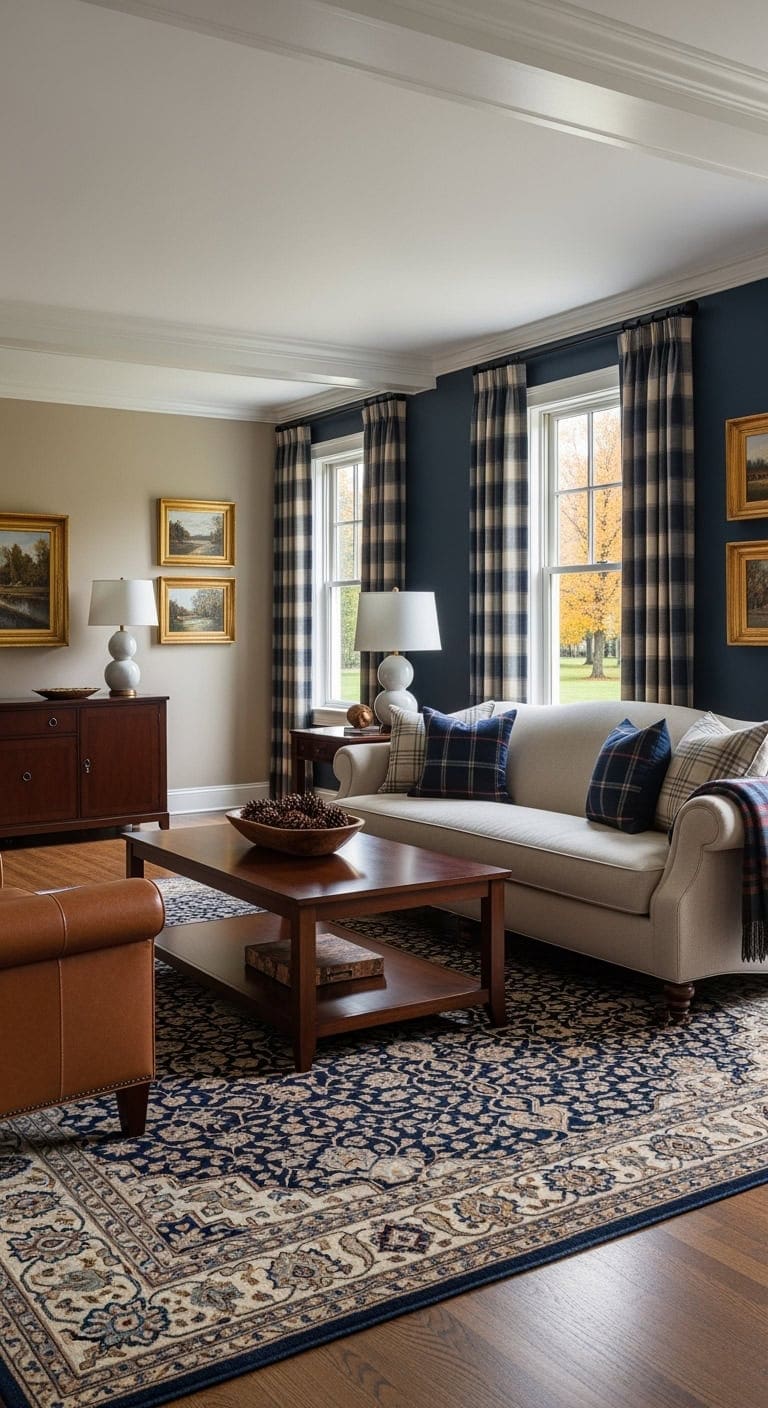 classic beige rolled arm livingroom