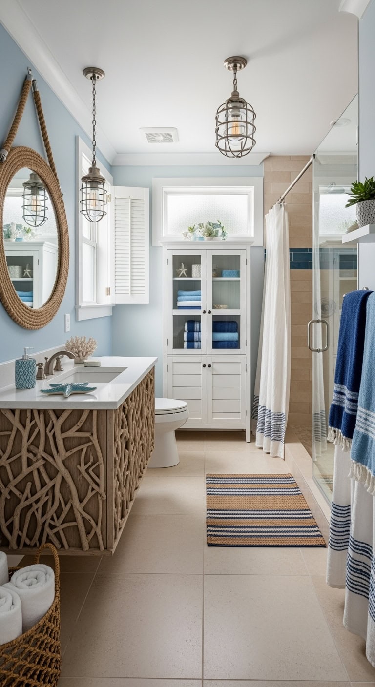 coastal beige and blue