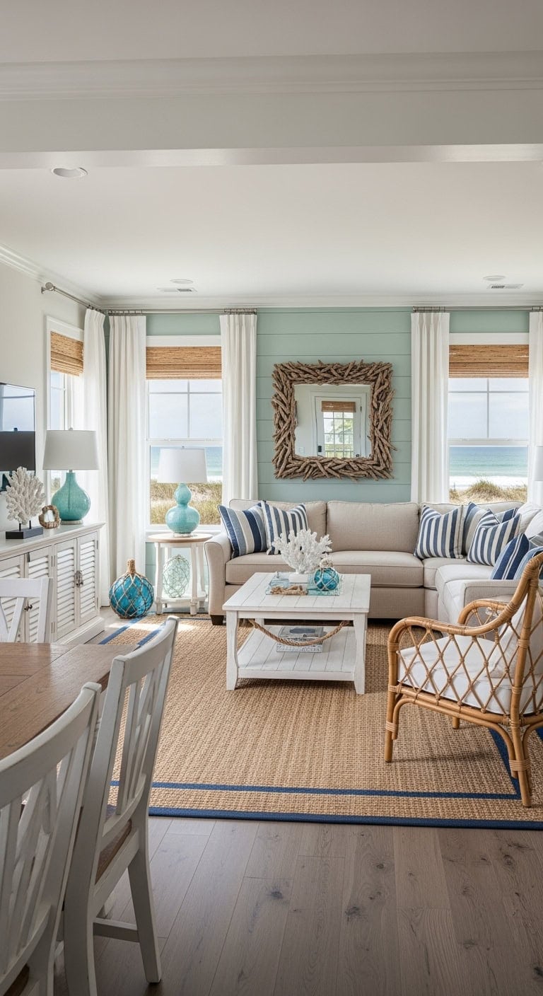 coastal sand and blue chic