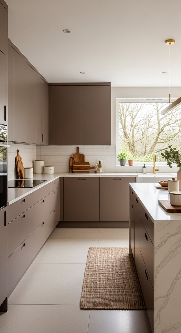 coffee bean european slab cabinets