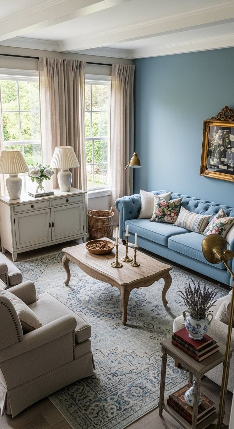 cornflower blue vintage revival