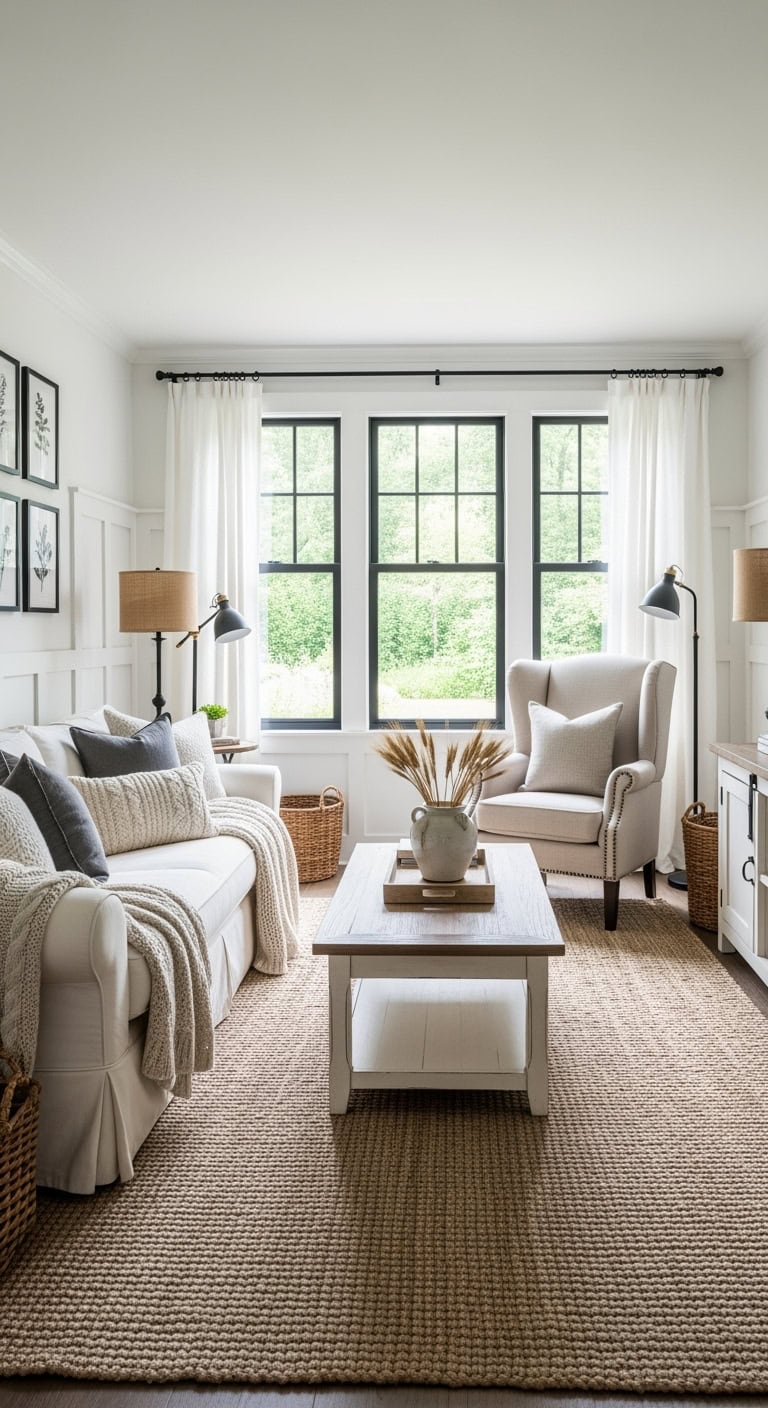 cottage chic beige with black