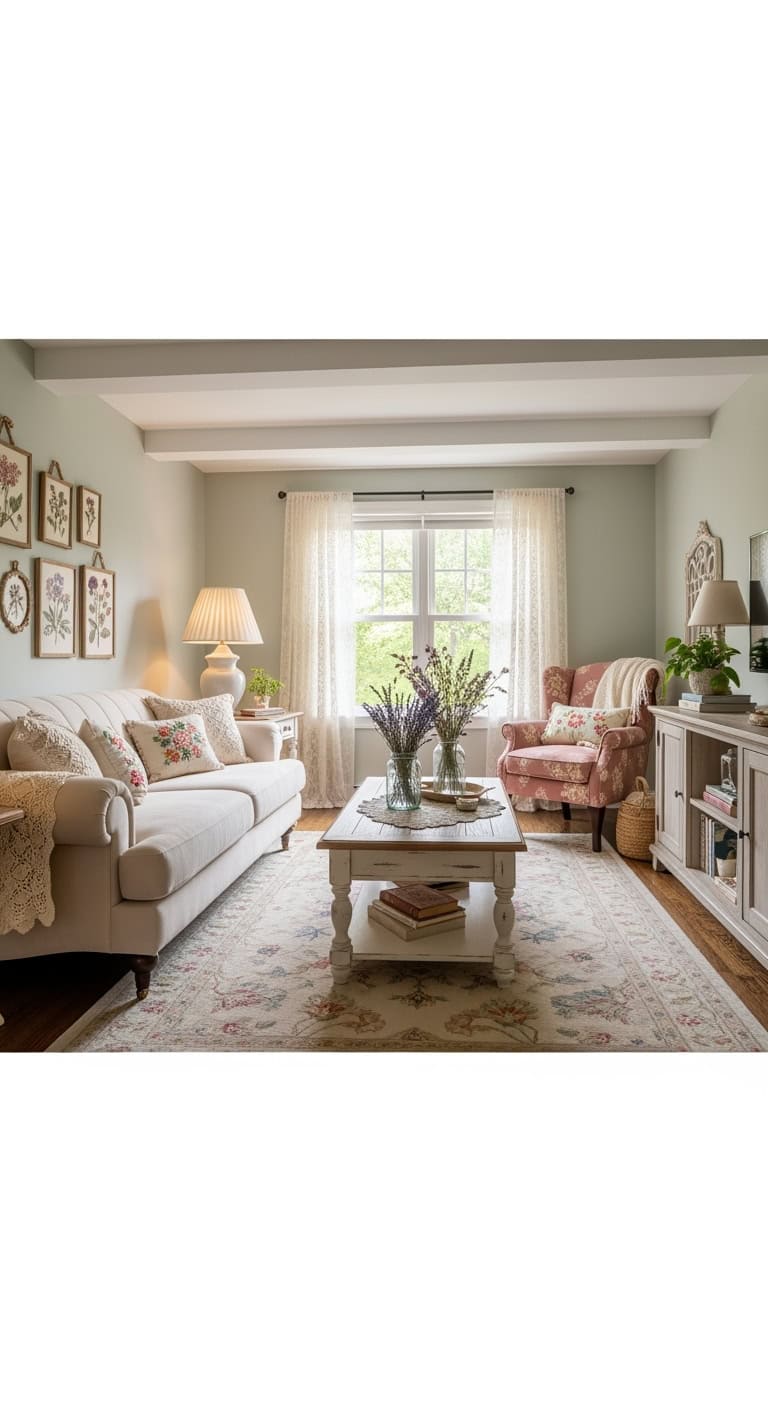 cottagecore vintage dried flower decor