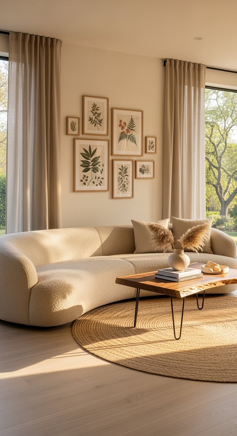 cozy brown and beige