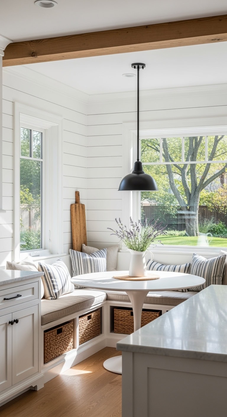 cozy built in breakfast nook