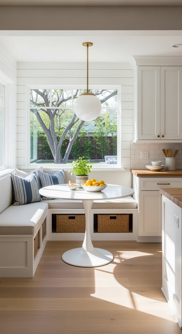 cozy built in breakfast nook