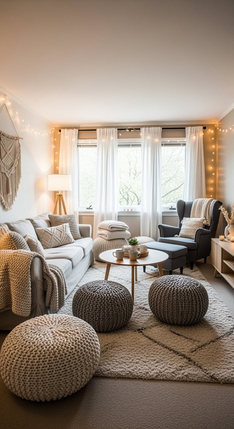 cozy danish inspired living nook