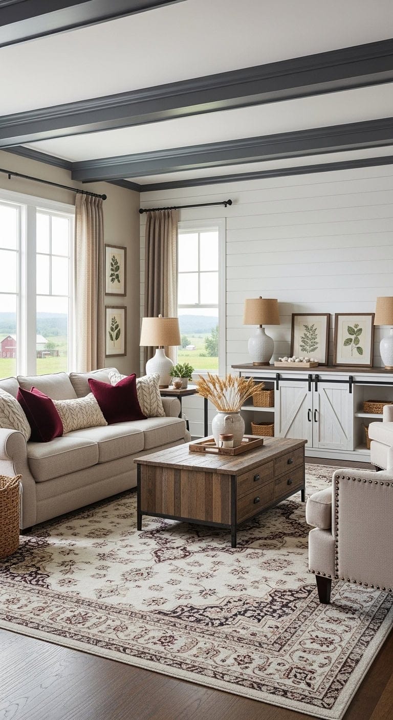 cozy modern farmhouse living