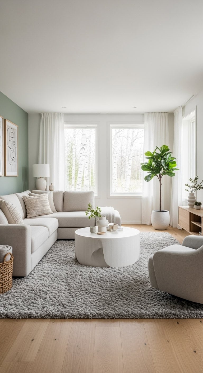 cozy scandinavian gray textured rug