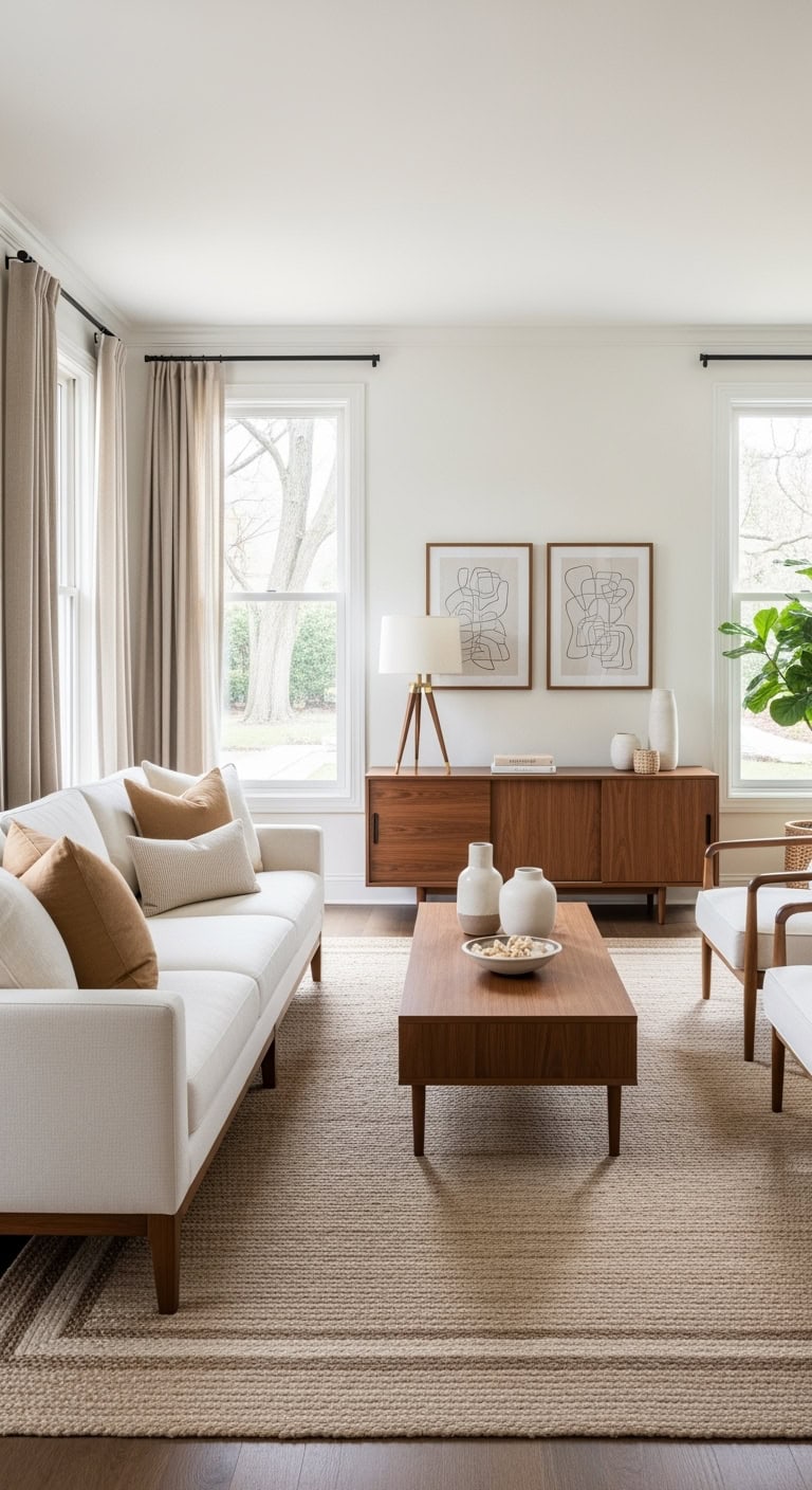 cream canvas walnut aesthetic