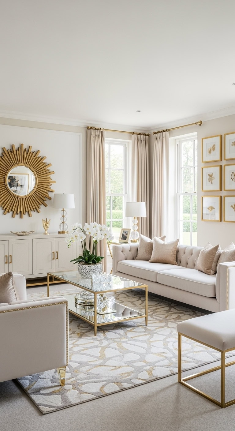 cream velvet gold glamorium