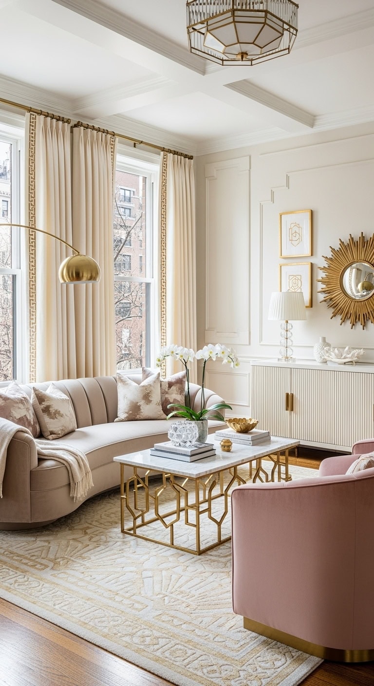 creamy art deco luxe