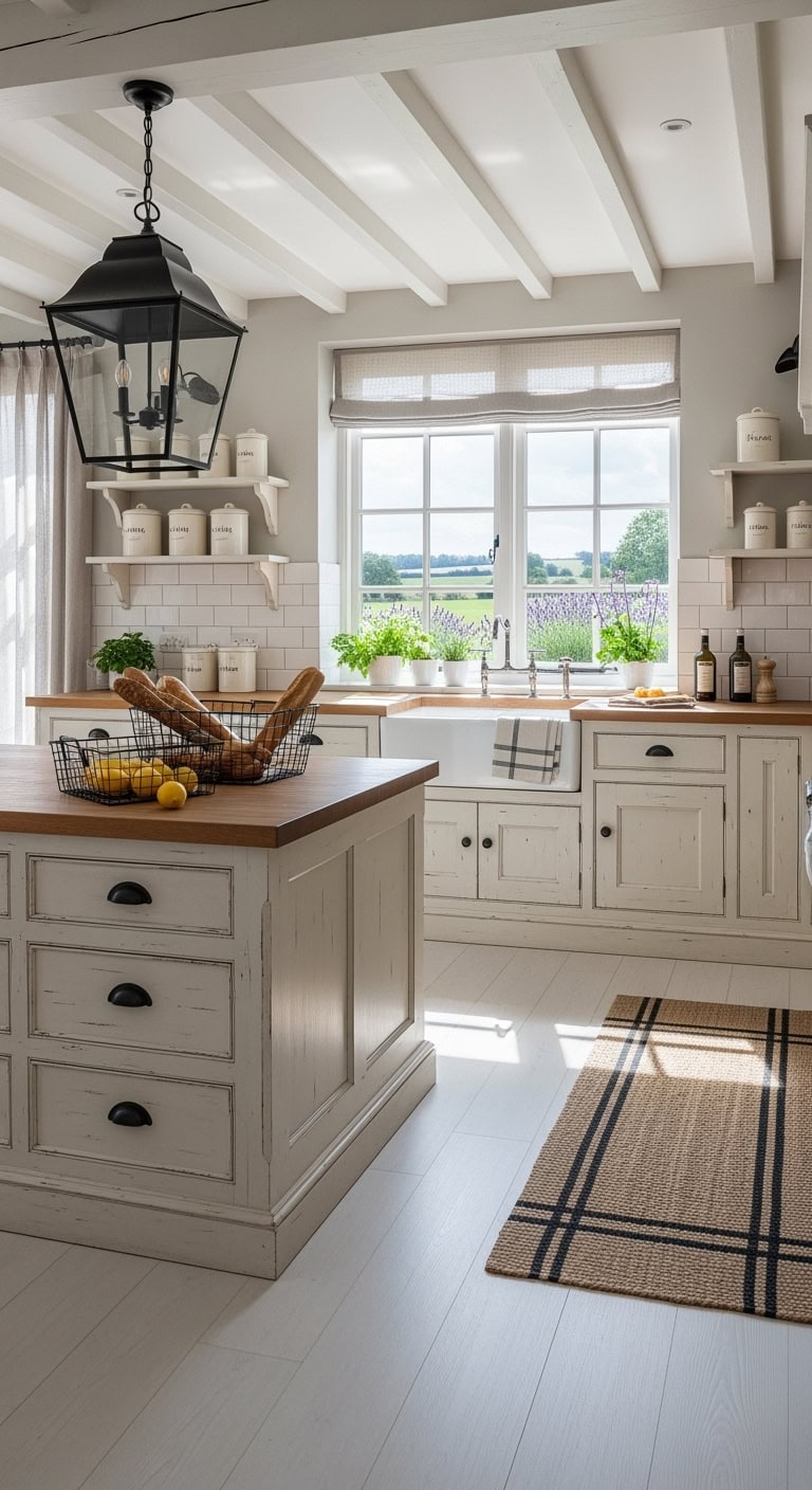 creamy distressed french provincial