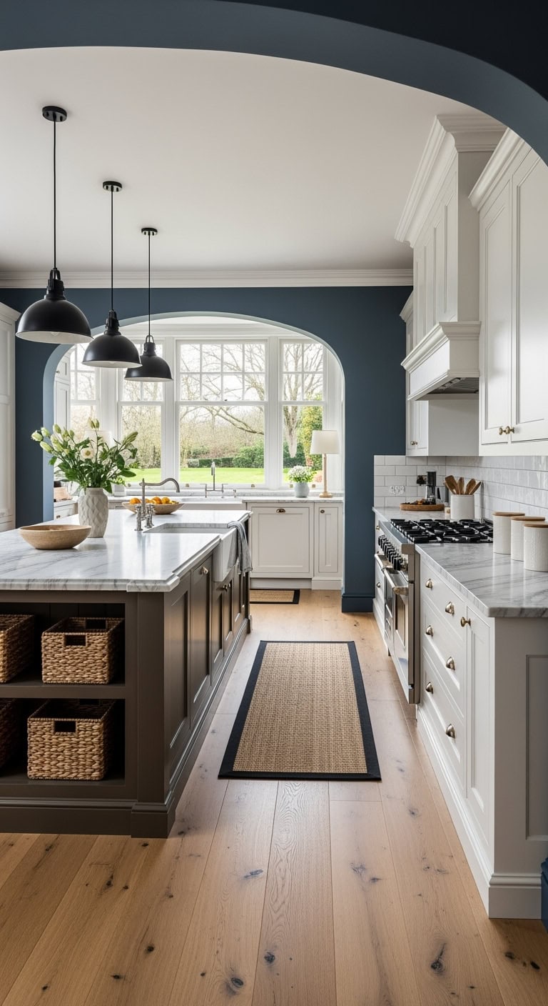 curved doorways linear island
