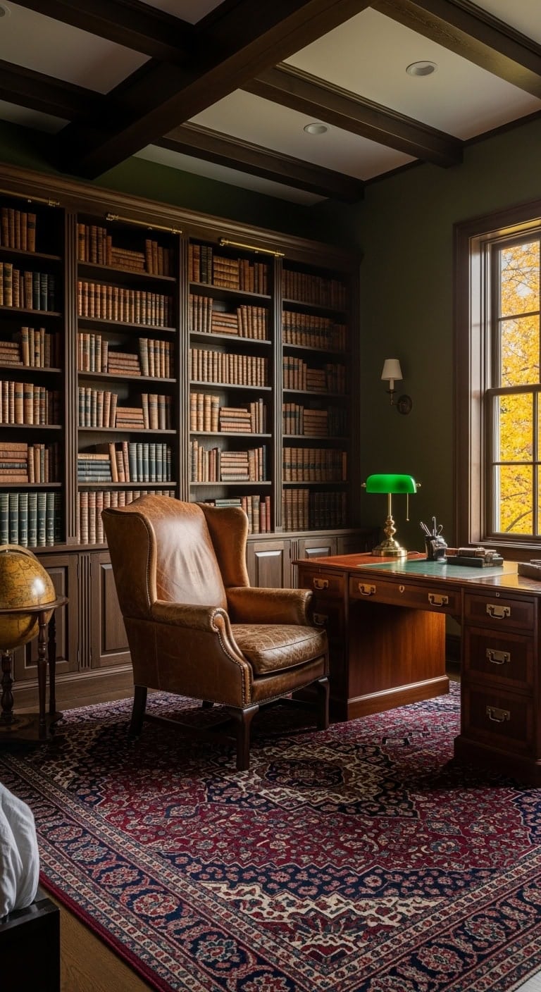 dark academia vintage study corner