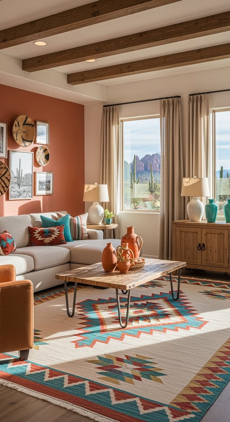 desert beige southwestern livingroom