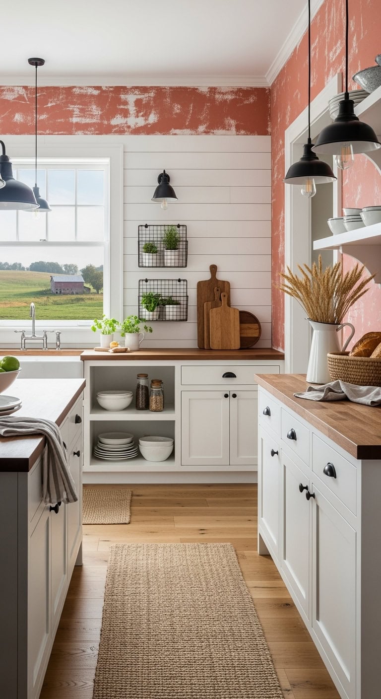 distressed terracotta farmhouse chic