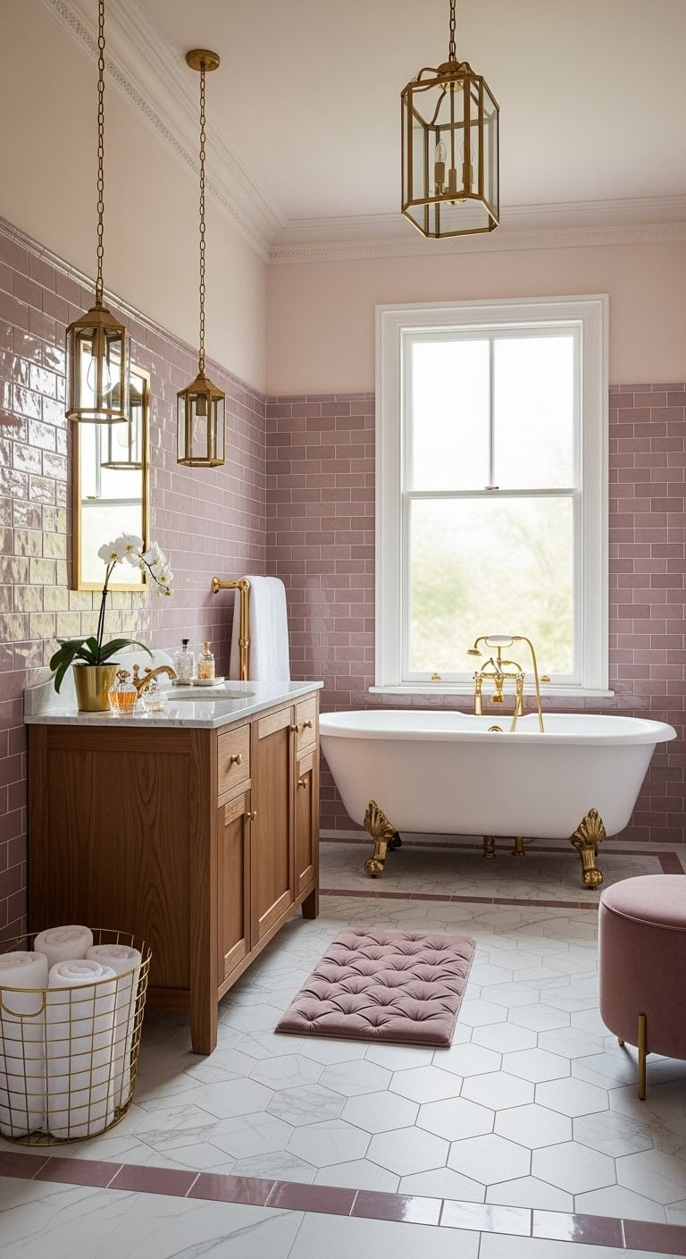 dusty mauve hollywood glamour