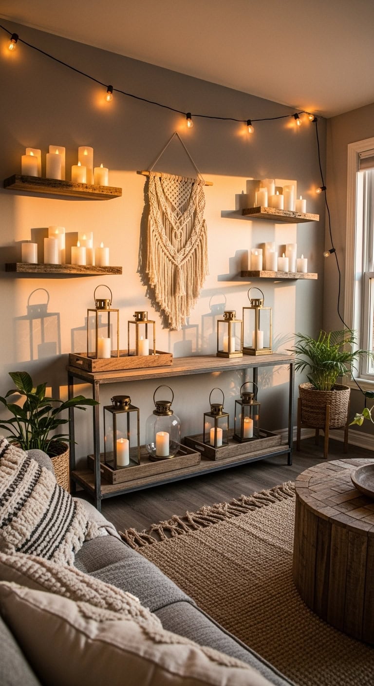 eclectic relaxed layered cozy space