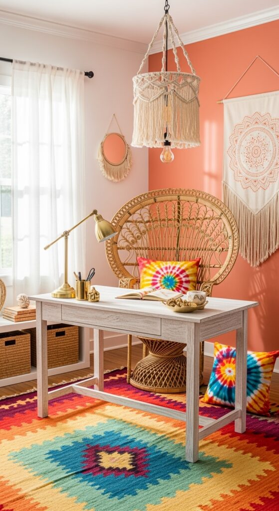 23 Beautiful Boho Home Office Designs