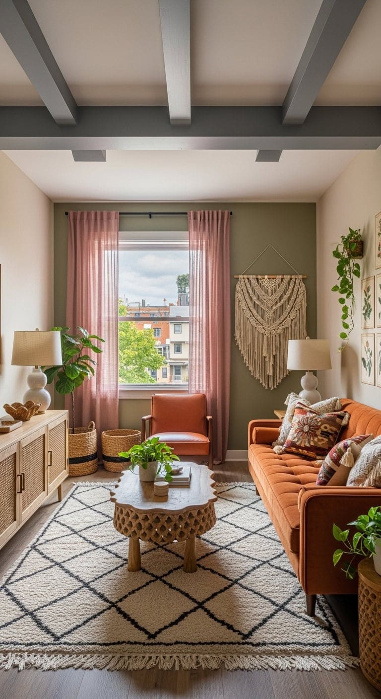 eclectic textured warm bohemian