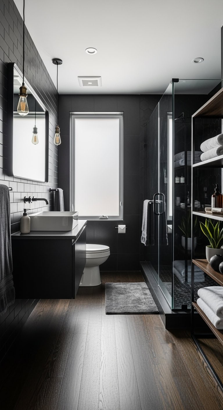 edgy ebony and blacktiles