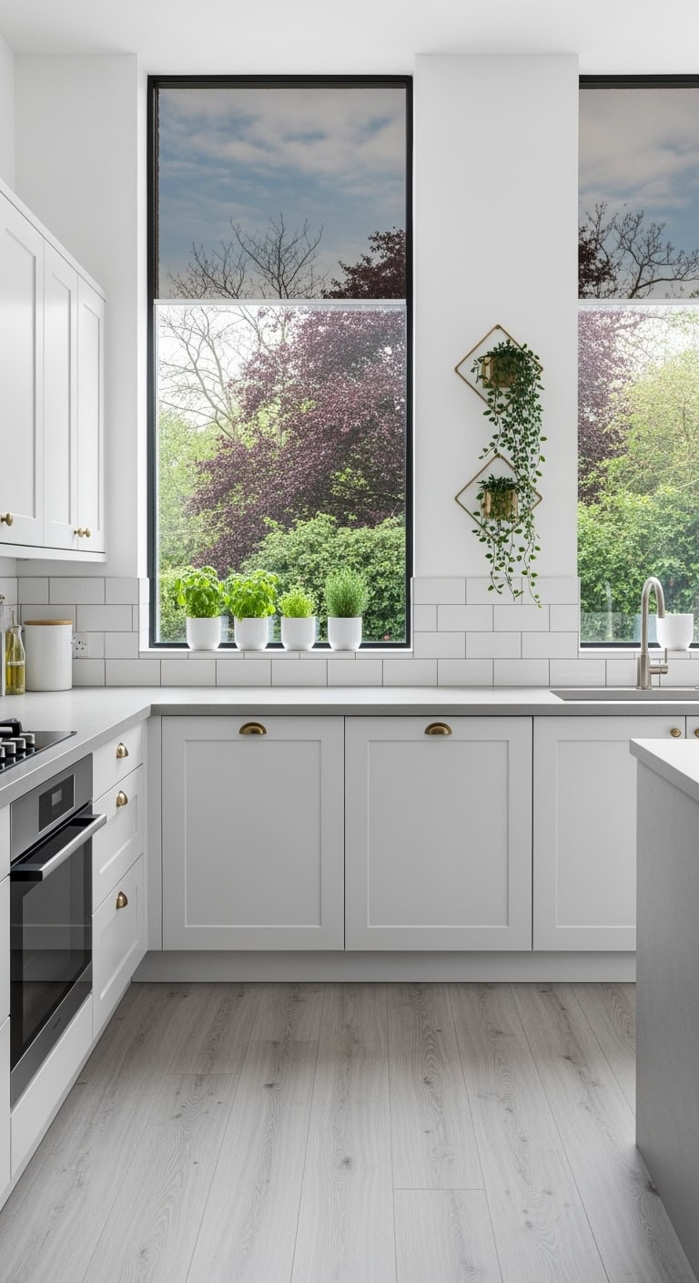 electronically tinting modern kitchen windows