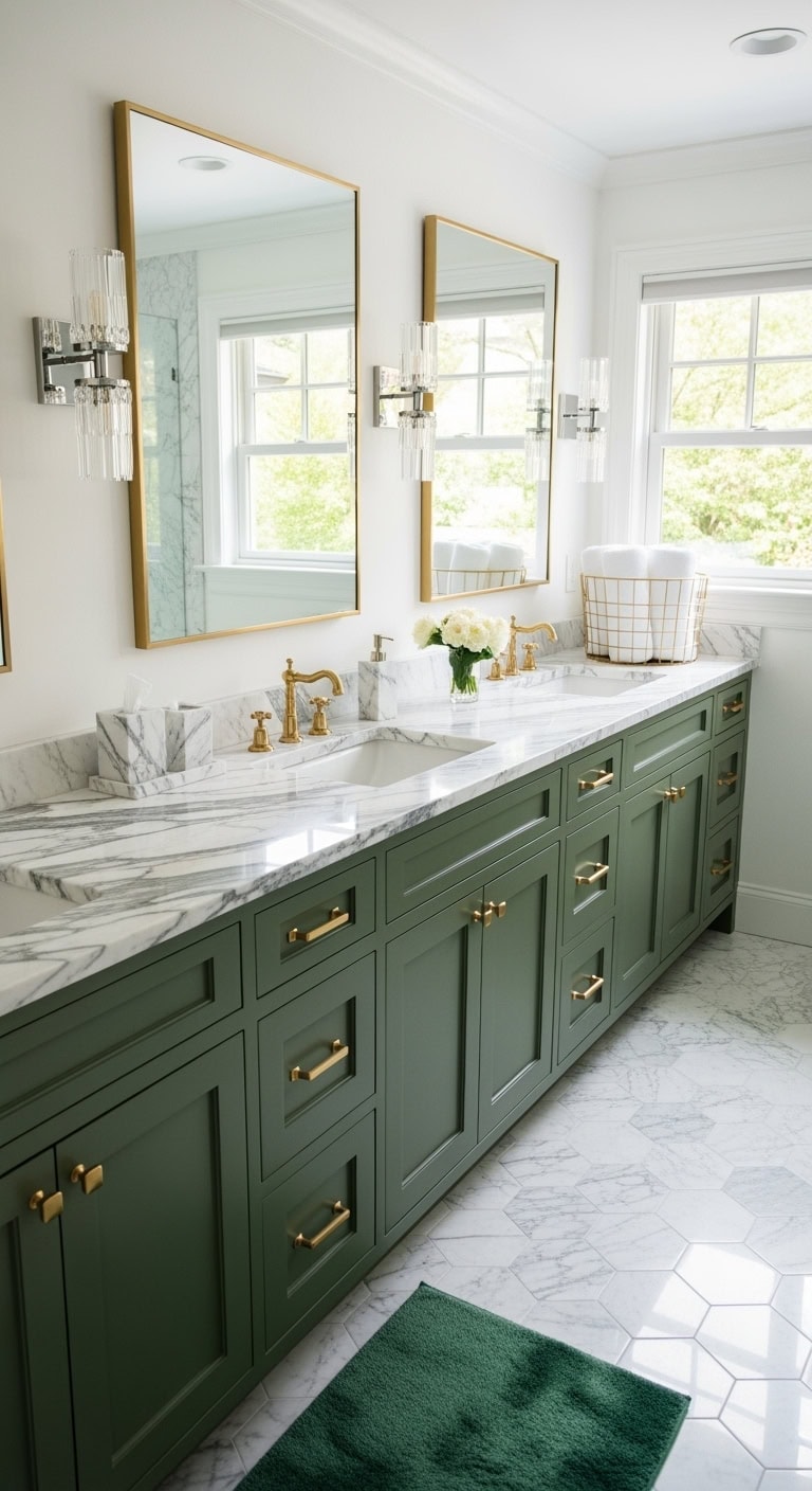 emerald olive marble luxury